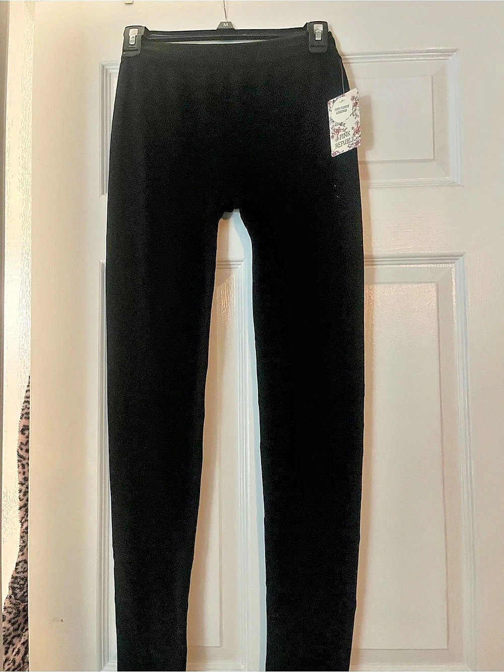 Pink Republic Cozy Fleece Leggings Black